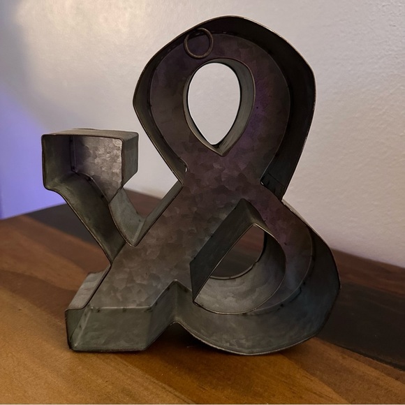 LIMITED TIME $5 ITEM!! Better Homes And Gardens Rustic Gray Ampersand Sculpture - Picture 2 of 3